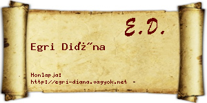 Egri Diána névjegykártya